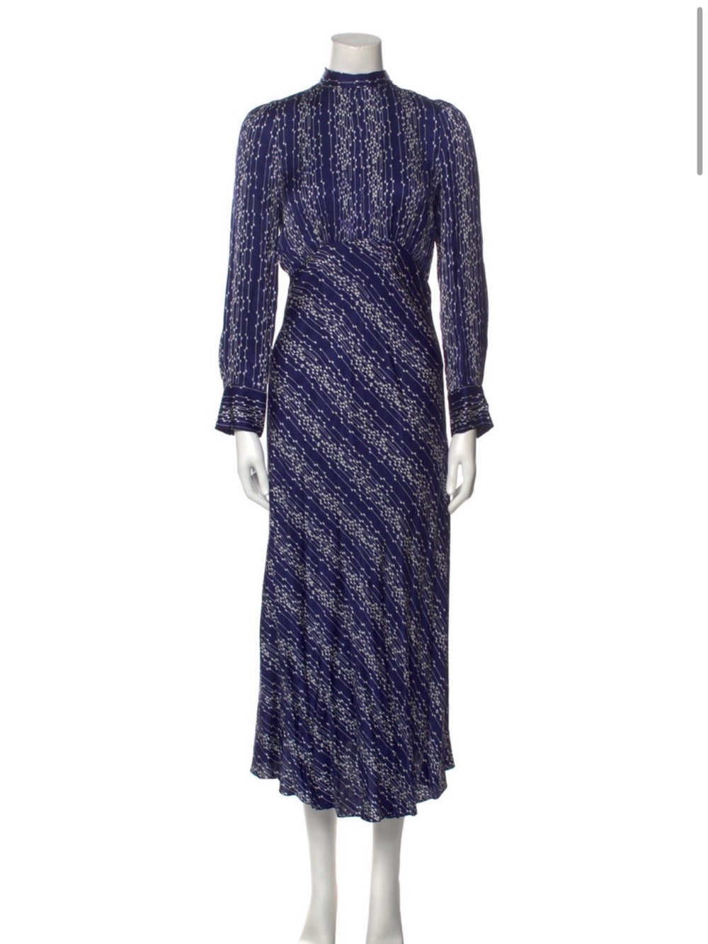 Sandro Printed Long-Sleeve Dress